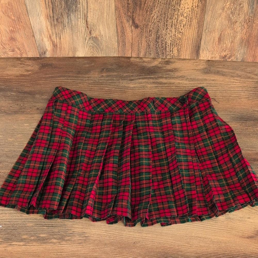 The Escante Collection Vintage Tartan Plaid Mini Skirt XS            M514